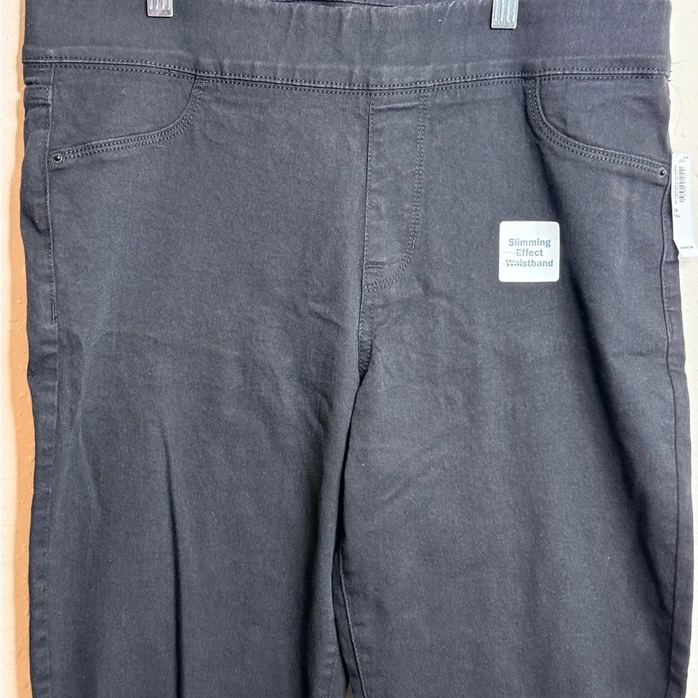 Old Navy Women Black Super Skinny Jeans Size 14 Tall NWT Slimming Waist Stretch - Picture 4 of 11